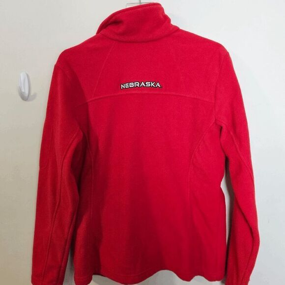 Columbia Sportswear Nebraska Cornhuskers Full Zip Fleece Jacket Men's Red Size L - Picture 3 of 4